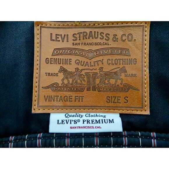 NEW! Vintage Fit Levi's Premium Houndstooth Trucker Jacket Wool Blend SZ S - Picture 15 of 16